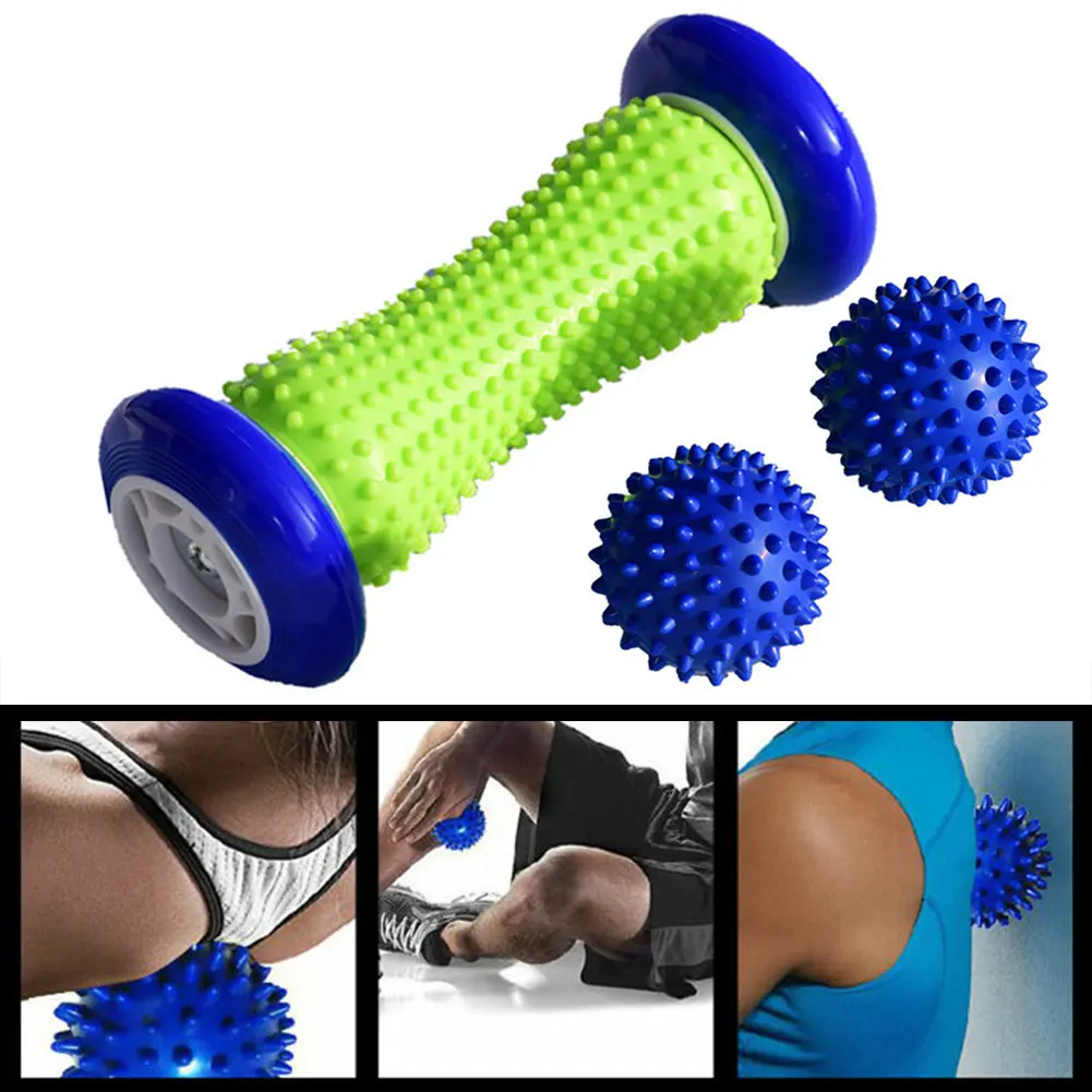 

Pain Relief Plantar Fasciitis Gym Fitness Heel Spur Foot Roller Trigger Point Training Massage Ball Set Portable Health Care