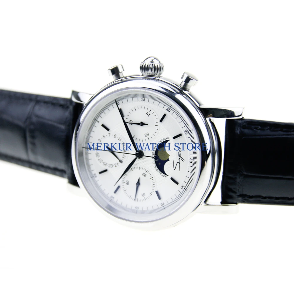 Sugess мужские часы механический хронограф летчик 1963 платье Тяньцзинь движение St1908