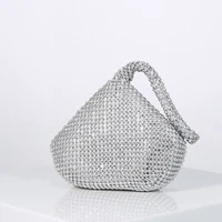 triangle bag silver clutch summer handbags 2022 purse diamond designer studded bag woman legant wedding luxury evening wallet
