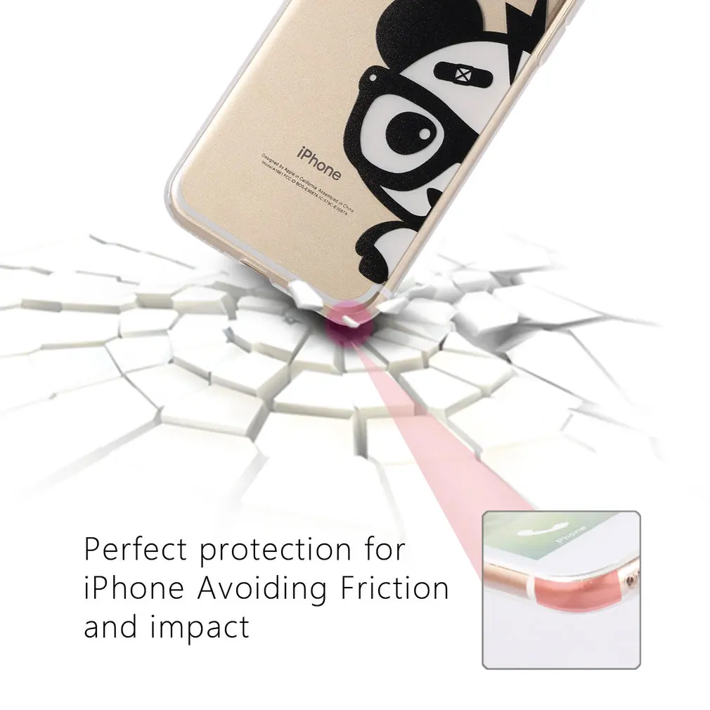 Arvin Case for Iphone 6s Soft Clear Protective TPU Back Cover 7 Plus Transparent Phone |