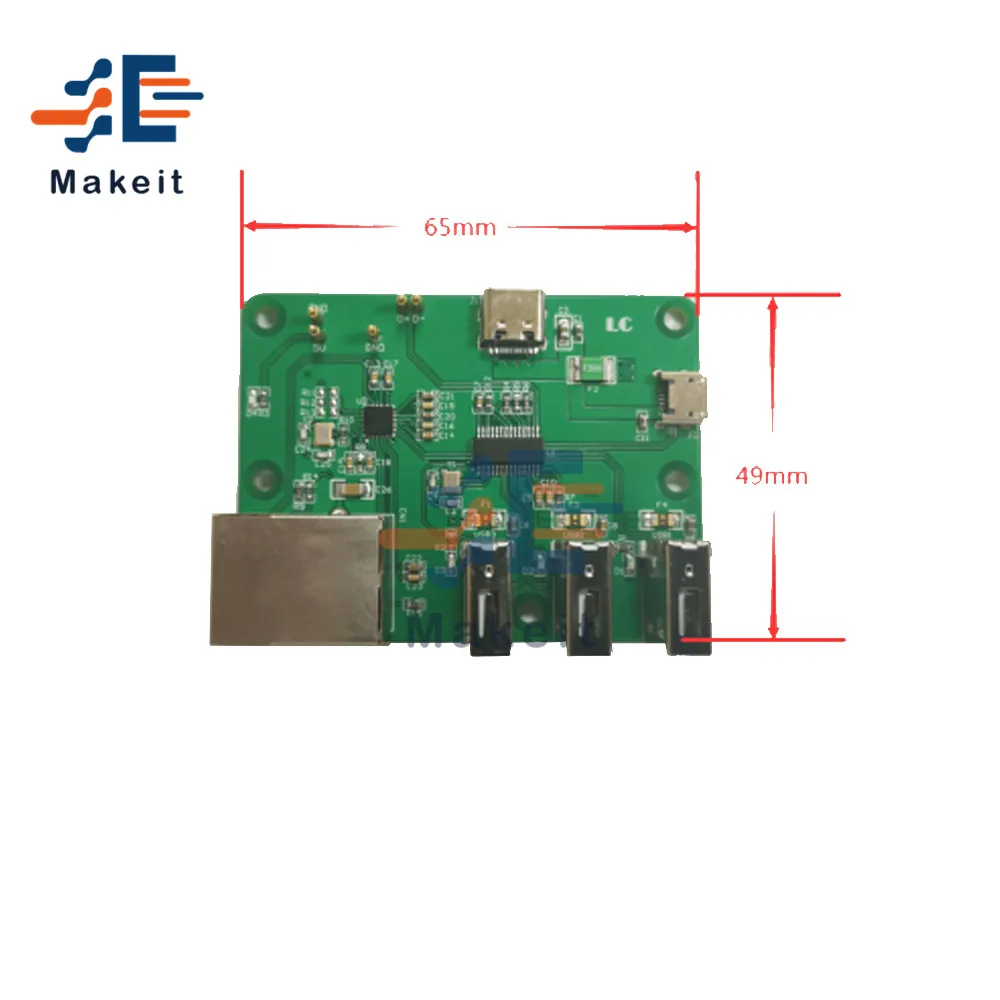 Плата расширения для сетевого концентратора Raspberry Pi Zero модуль с USB на Ethernet-порт