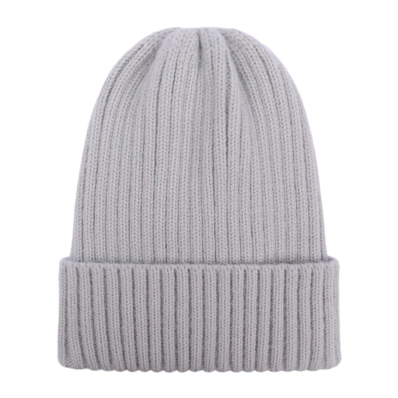 Женская зимняя вязаная шапка Girita Теплая Шапка кашемировая Вертикальная женская