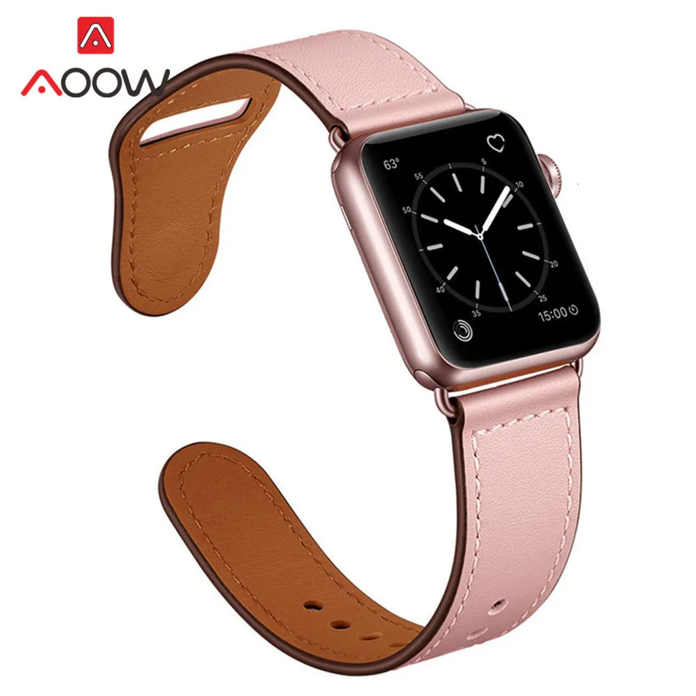 Ремешок из натуральной кожи для Apple Watch 4, 40 мм, 44 мм, 38 мм, 42 мм, высокое качество, для мужчин и женщин, ремешок для часов, браслет для iWatch 1, 2, 3