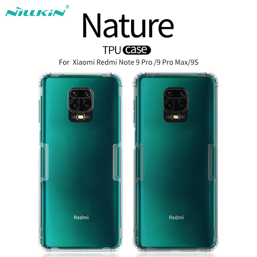 Чехол для Xiaomi Redmi Note 9S 9 Pro Max чехол Nillkin Nature Прозрачная мягкая задняя крышка из