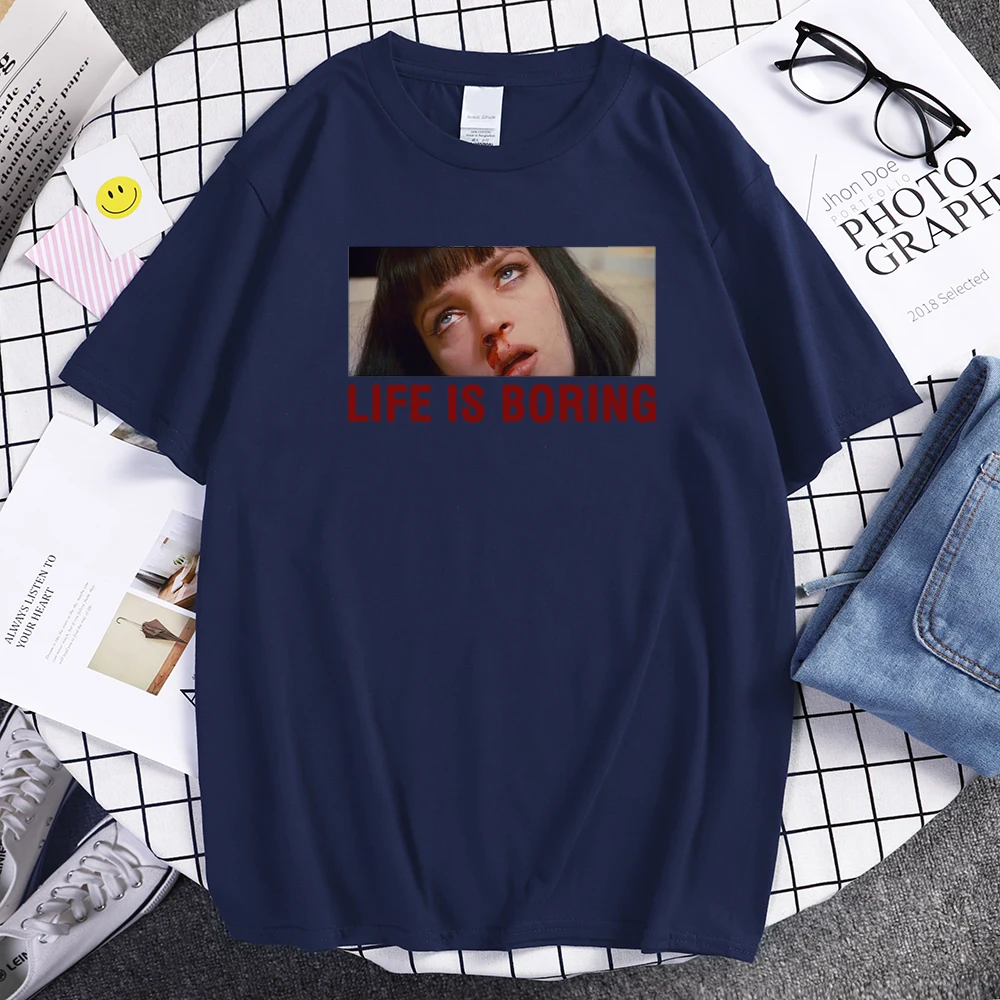 Футболка из целлюлозы с надписью Life Is Boring для мужчин популярные летние футболки в