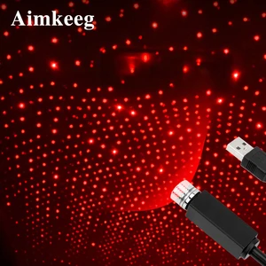 Миниатюрный светодиодный лазерный проектор со звездами, USB автомобильный светильник для диджея, световые эффекты для дискотеки, окружающая Ночная лампа, новогодние и рождественские украшения для дома