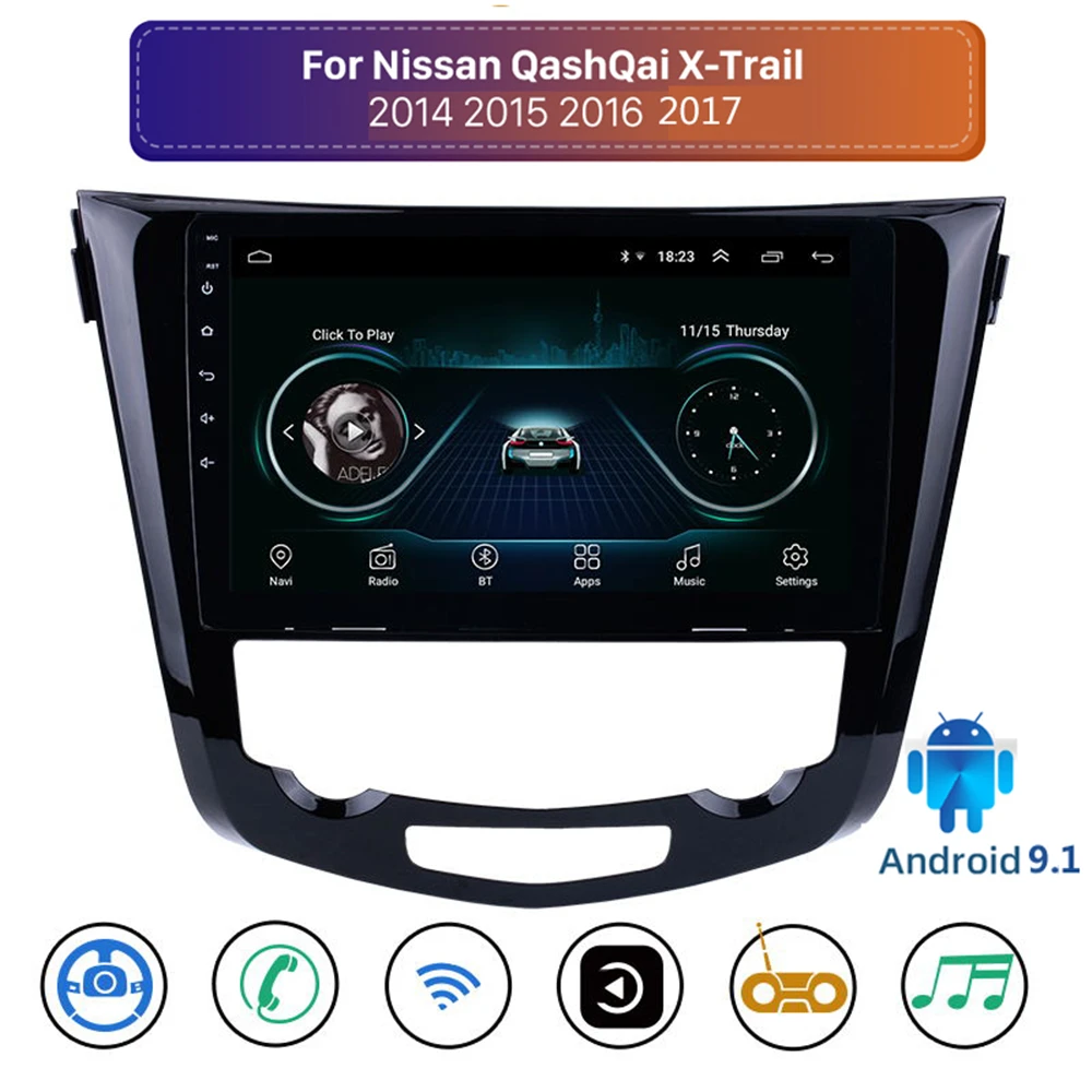 Мультимедийный плеер для Nissan X Trail Qashqai 10 1 дюйма Android 9 2din радио GPS навигация стерео