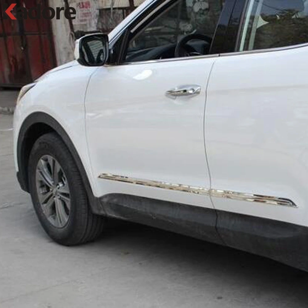 Для Hyundai Santa Fe IX45 2013 2014 2015 2016 ABS хромированный корпус боковой двери молдинг линия