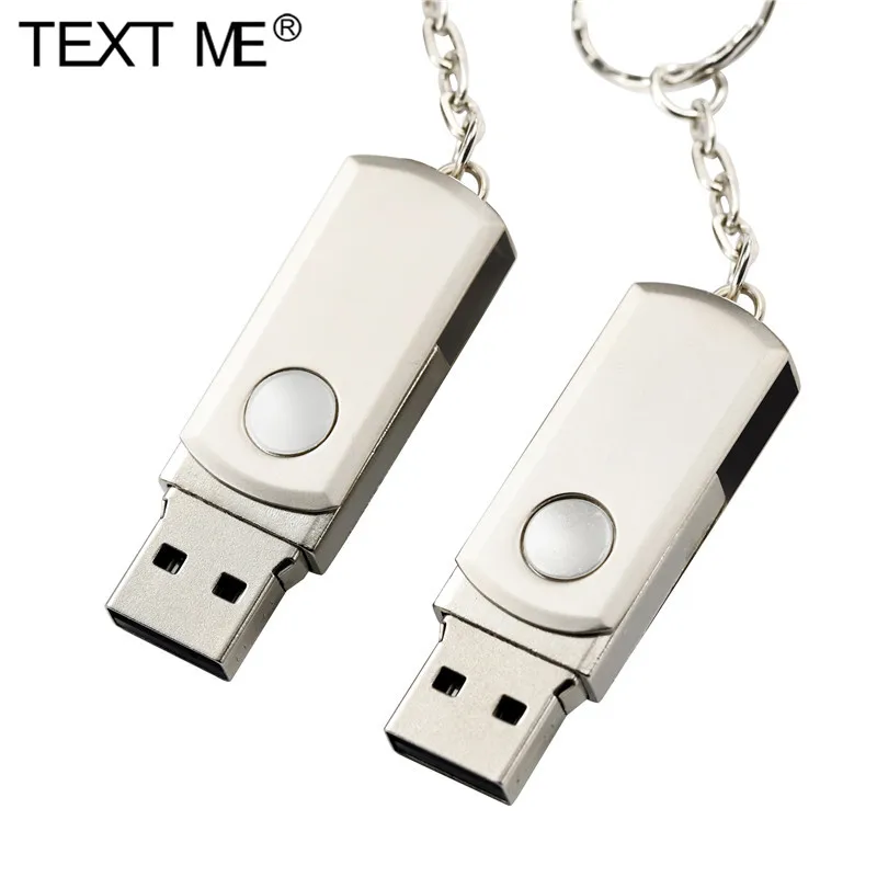 USB флеш накопитель TEXT ME из нержавеющей стали 2 0/256/128 ГБ 16/32/64 ГБ|USB флэш-накопители| |