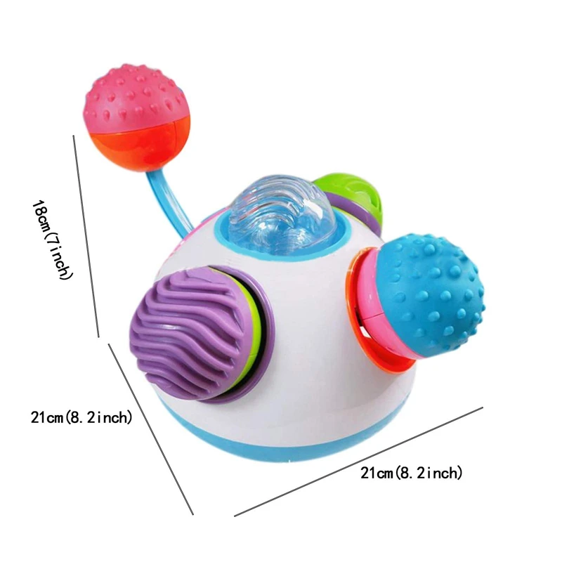 

Toddlers Tactile Perception Toys Baby Early Education Toy with Music and Light Soft Rubber Ball Toys for Kids Gift