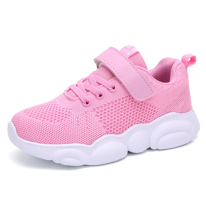 Новинка Дышащие Детские кроссовки обувь для бега модные девочек спортивная
