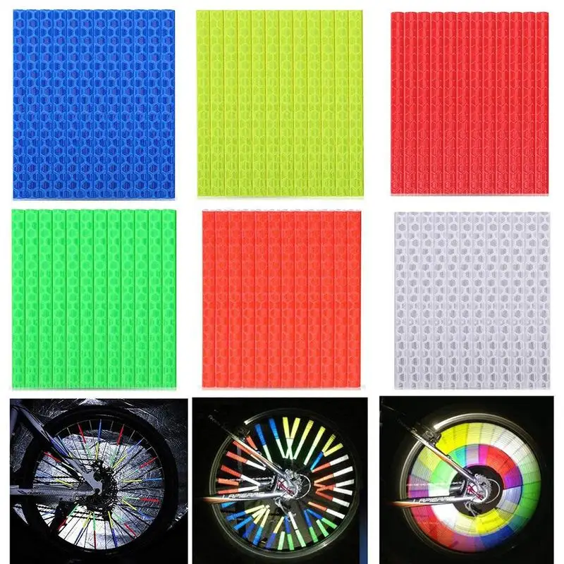 12 шт. Велосипедное цветное отражающее спицевое кольцо наружная спица краевая