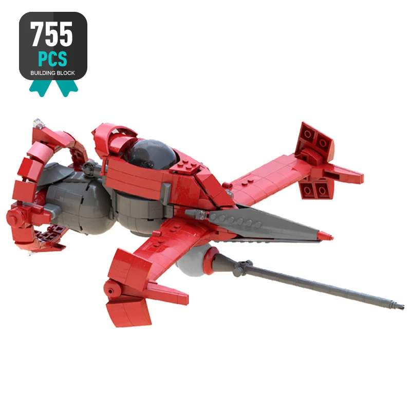 

Moc Space Wars Airplane Fighter Swordfishs II Cowboy Beboped Spaceship Building Blocks High Reduction Model Bricks Toys for Kids