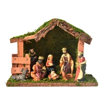 nativity scene baby jesus christmas crib figurine classics beautiful miniatures resin ornament church christmas gift home decor