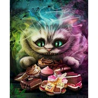 gatyztory diy painting by numbers for kids unique gift civet cat animal paint kits home decoration wall oil picture color number