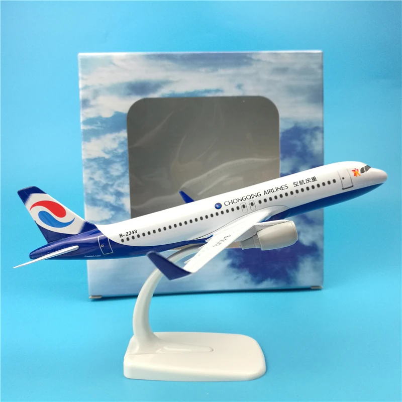 20 см Чунцин авиакомпаний A320 Моделирование Статический твердая металлическая