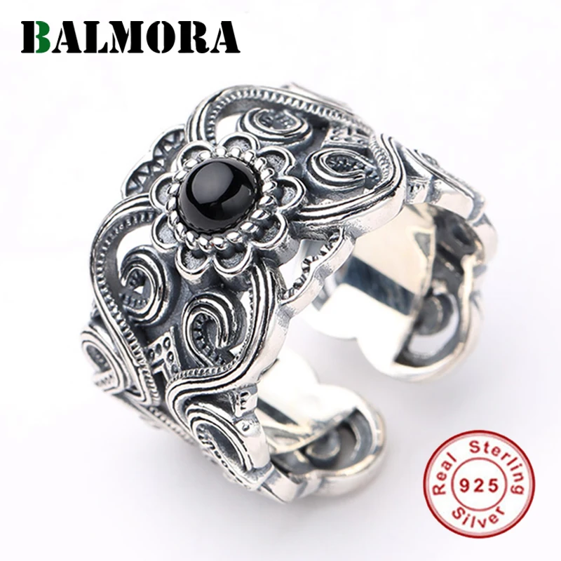 Мужские и женские широкие кольца BALMORA кольцо из 100% чистого серебра 925 пробы с