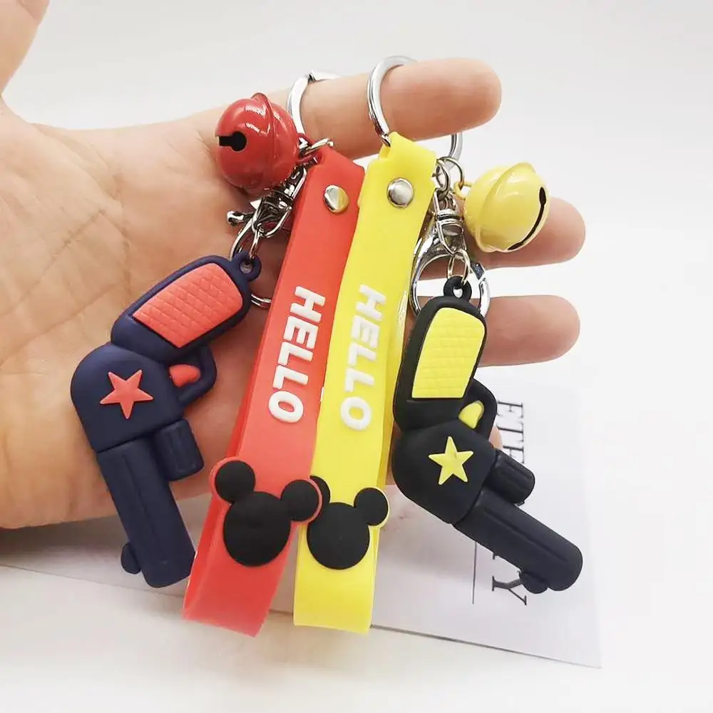 Новый креативный пистолет брелок Мягкая клеевая модель оружия подвеска