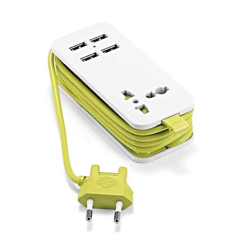 Белый ЕС Путешествия мощность полосы розетка с USB мощность удлинитель США Великобритания разъем удлинитель AC мощность полосы для смартфона зарядное устройство - Цвет: Белый