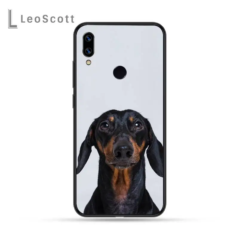 

Cute Dachshund dog Phone Cases For Xiaomi Redmi Note 4 4x 5 6 7 8 pro S2 PLUS 6A PRO