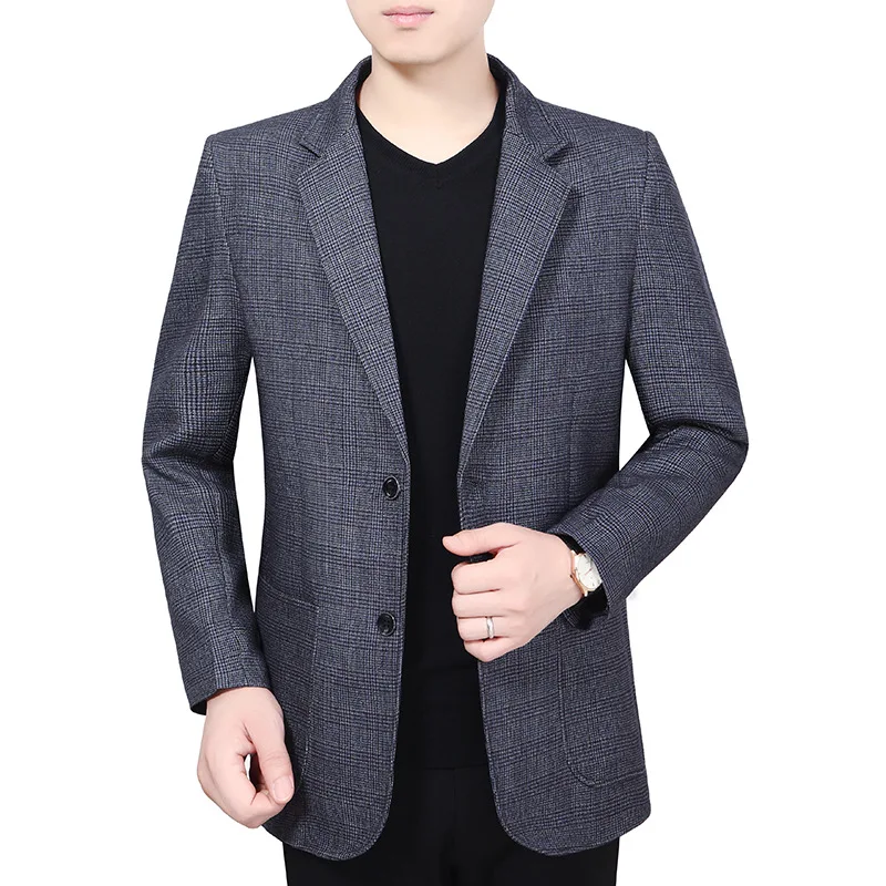 

Mens Fashion Cotton Blazer Spring Autumn Suit Luxury Jacket Costume Business Male Blazers Top Coat Wedding Dropshipping