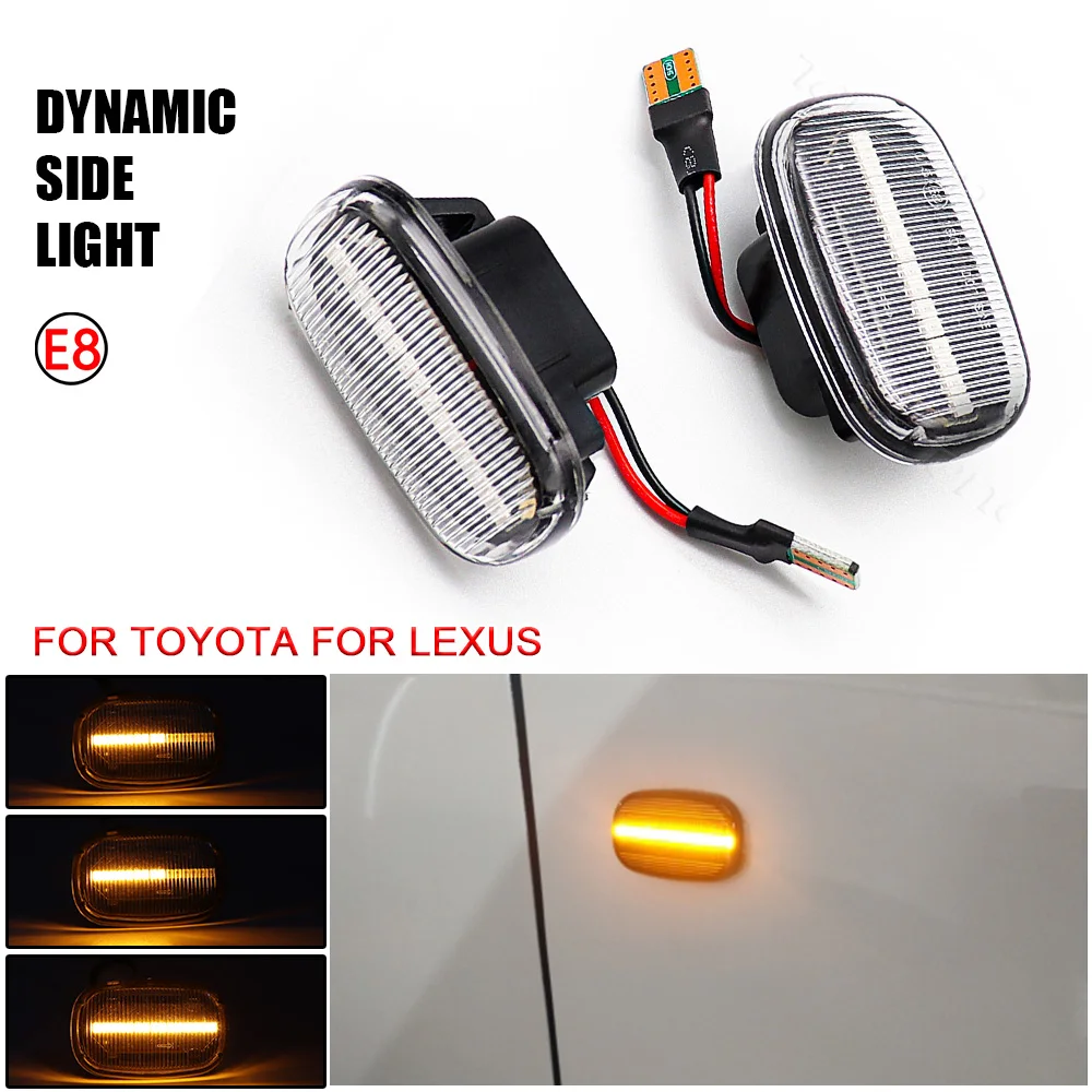 

LED Dynamic Side Marker Lamp Turn Signal Light For Toyota Avensis Verso Carina Celina Corolla Camry Caldina Harrier Hilux IPSUM