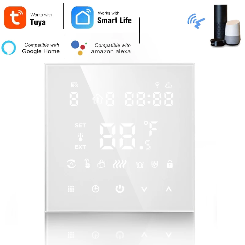 

Умный термостат Tuya 2023 с Wi-Fi, электрический нагреватель пола, водонагревательный/Газовый Бойлер с дистанционным управлением для Google Home, Alexa