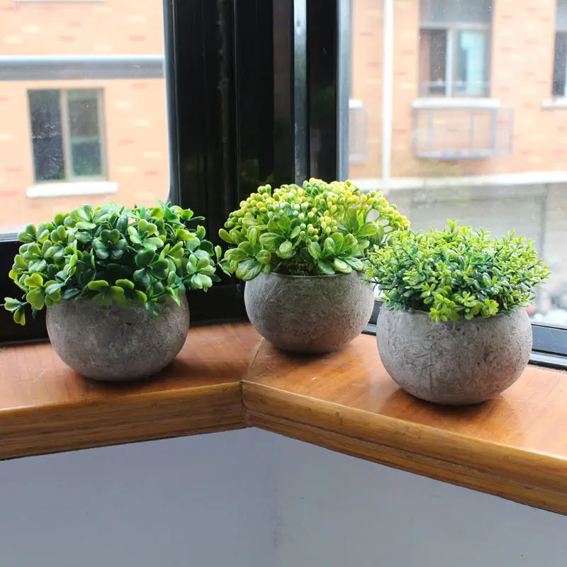 Имитация растений суккулентов в горшках мини бонсай имитация искусственные