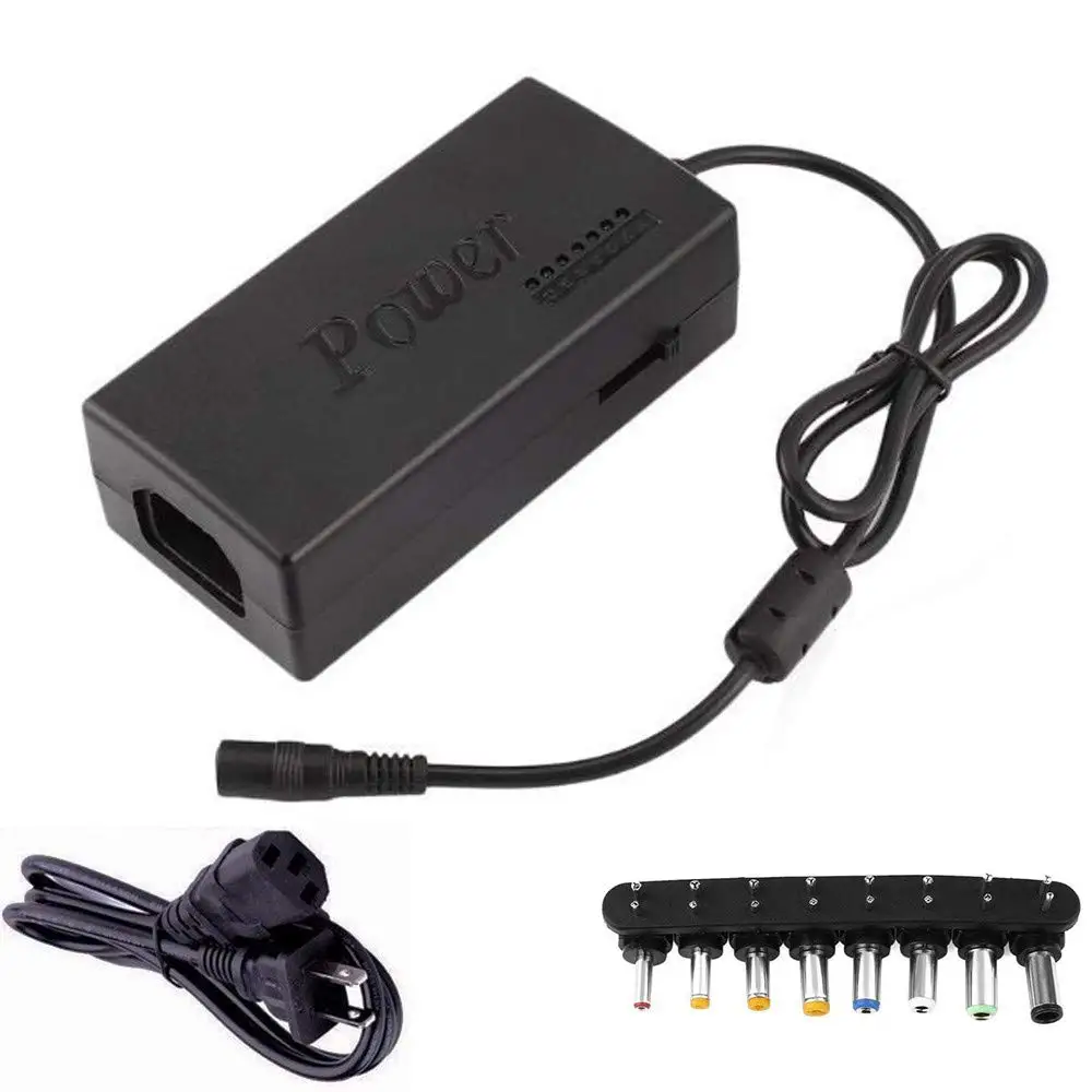96w With 8pcs Tip Connecter, Laptop Universal Switching-mode Power 110-240v To Dc 12v/16v/18v/20v/24