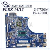 kefu da0st6mb6e0 laptop motherboard for lenovo flex 1415 original mainboard i5 4200u gt720m