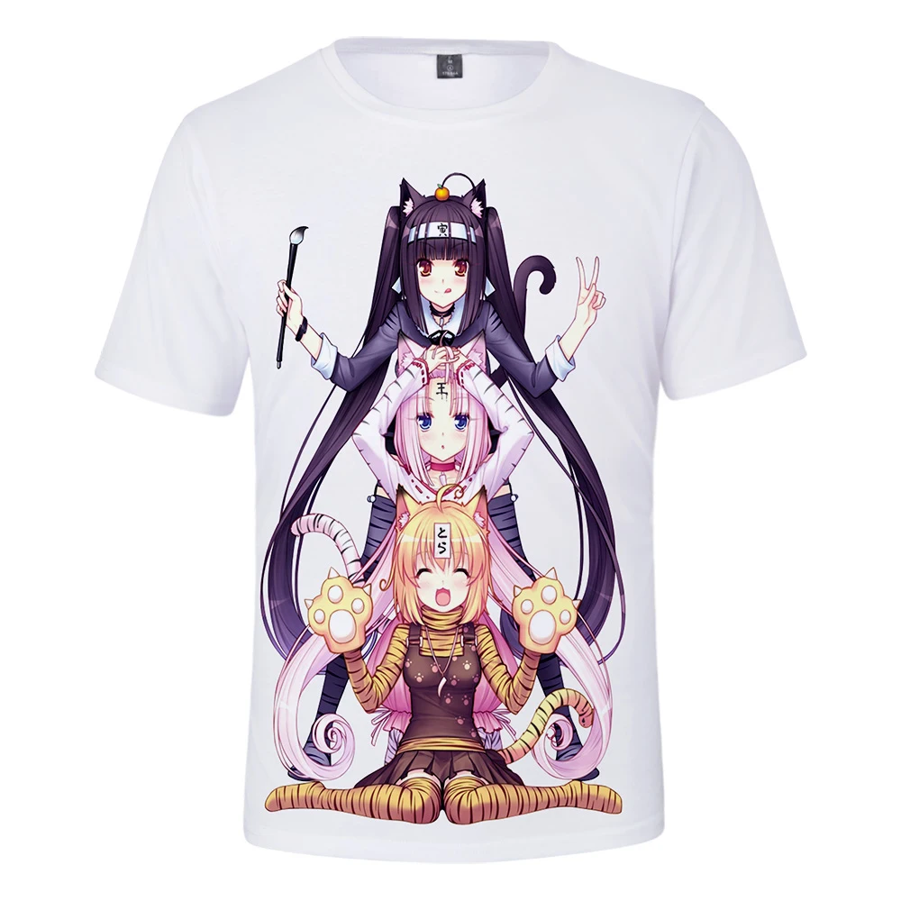 Новинка 2020 г. мультяшная 3d-футболка для игр NEKOPARA с принтом аниме La солей шоколада