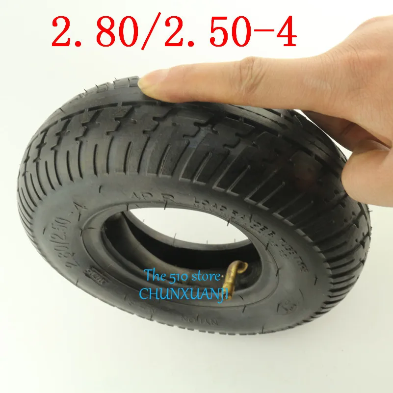 

Good quality 2.80/2.50-4 inner and outer tire 280/250-4 tube tyre fits Gas / Electric Scooter ATV Elderly Mobility Scooter