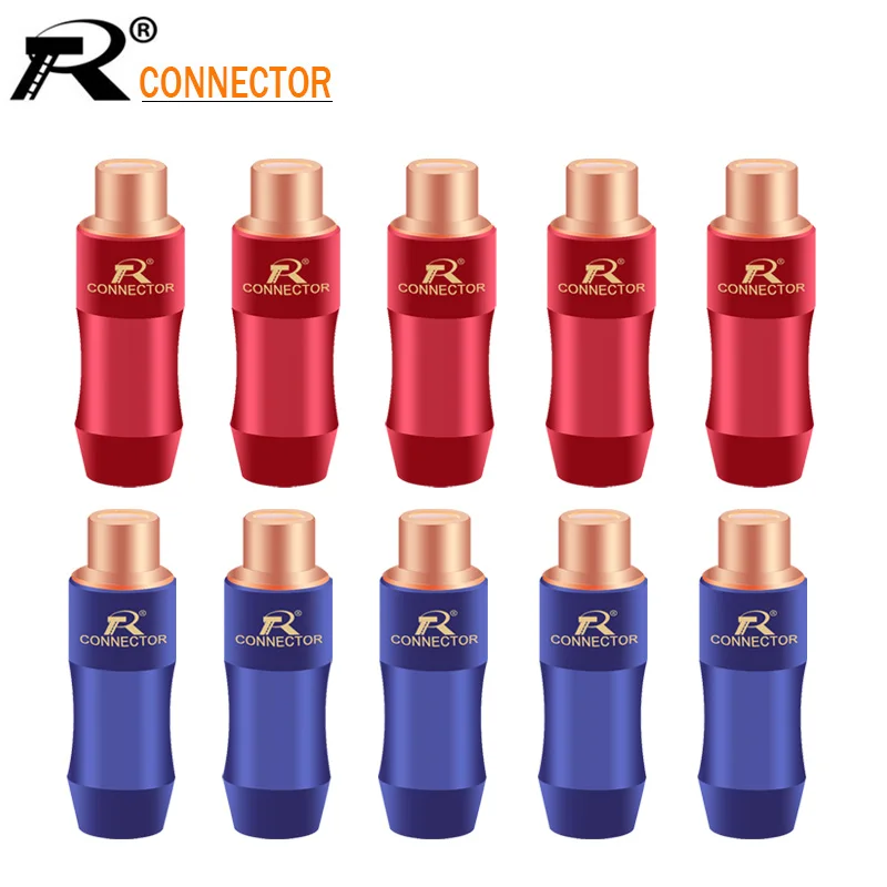 10 шт./5 пар новое поступление Позолоченный разъем RCA гнездовой адаптер для