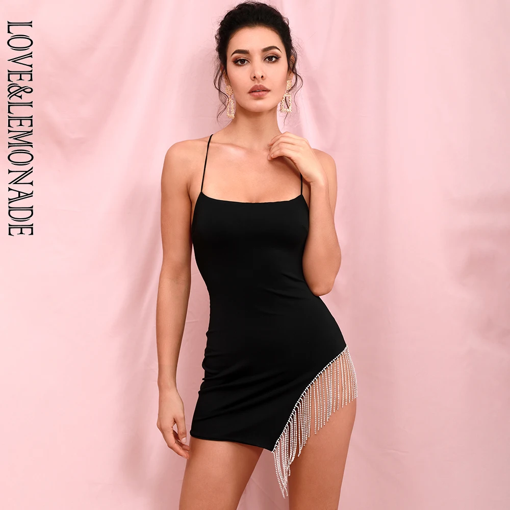 Женское вечернее мини-платье LOVE &amp LEMONADE облегающее платье с вырезами и