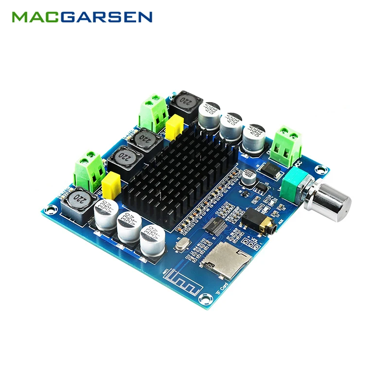 Плата усилителя звука TDA7498, совместимая с Bluetooth 5,0, XHA105, 2x100 Вт, модуль усилителя звука, 2-канальный Hi-Fi автомобильный усилитель