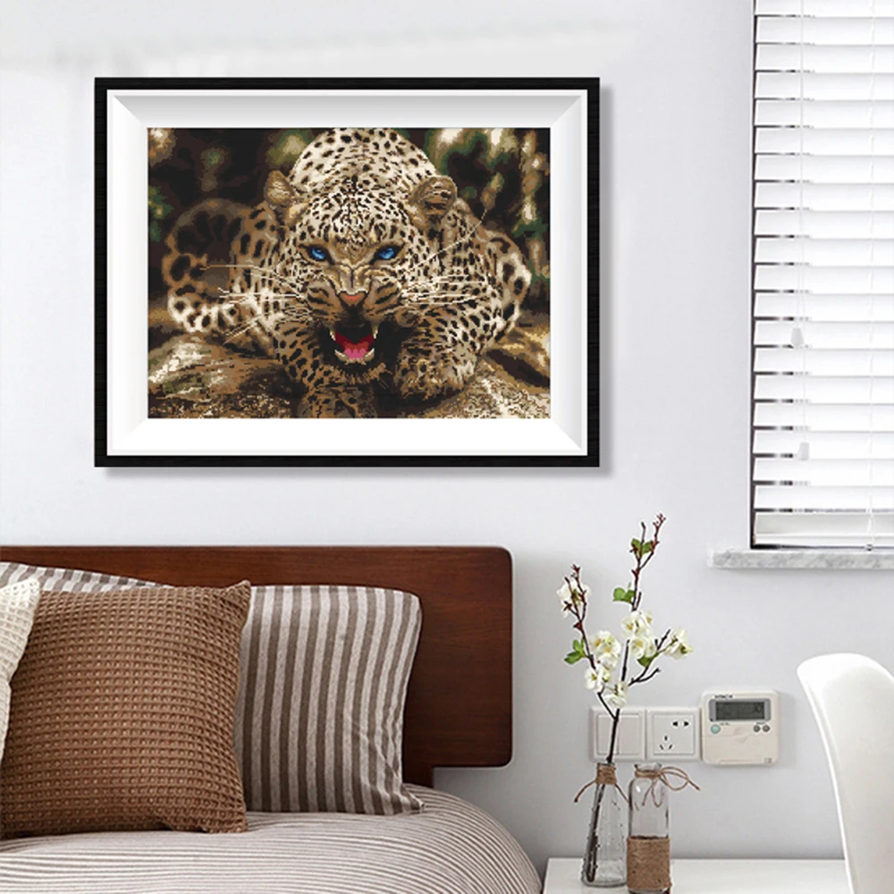 

5d DIY Full Round Drill Diamond Painting Tiger Animal Diamond Embroidery leopard Cross Stitch Mosaic Home Decor Christmas gift