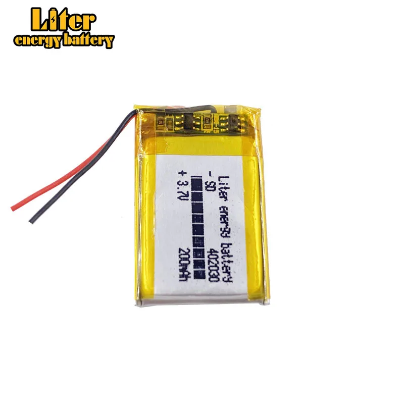 3.7V,200mAH,402030 Polymer lithium ion / Li-ion battery for TOY,POWER BANK,GPS,mp3,mp4,cell phone,speaker