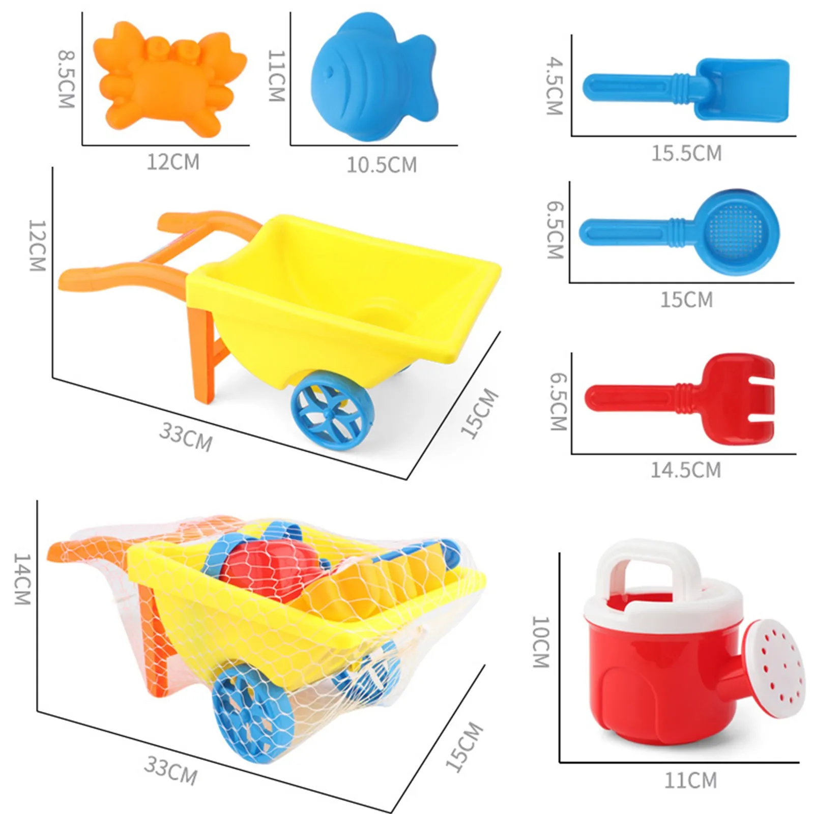 

6pcs Children Beach Toy Sandbox Set Soft Sand Beach Set Colorful Beach Play Sand Water Play Cart juguetes de playa sandspielzeug