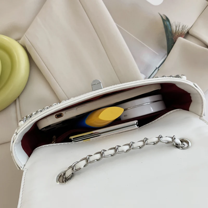 

Small Quilted Chain Shoulder Bags for Women Rhombus Plaid Crossbody Bag Lady Trending Leather Messenger Bag Casual Flap Handbags