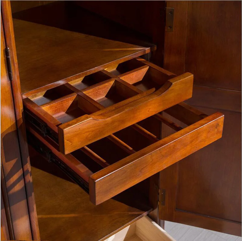 Четырехдверный шкаф антикварный Европейский цельный гардероб французский