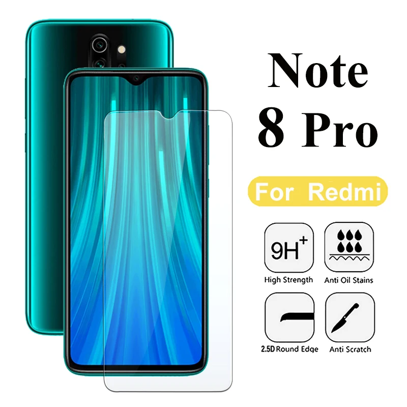 2 шт 9H Защитное стекло для Redmi Note 8 pro 7 закаленное Защитная пленка экрана