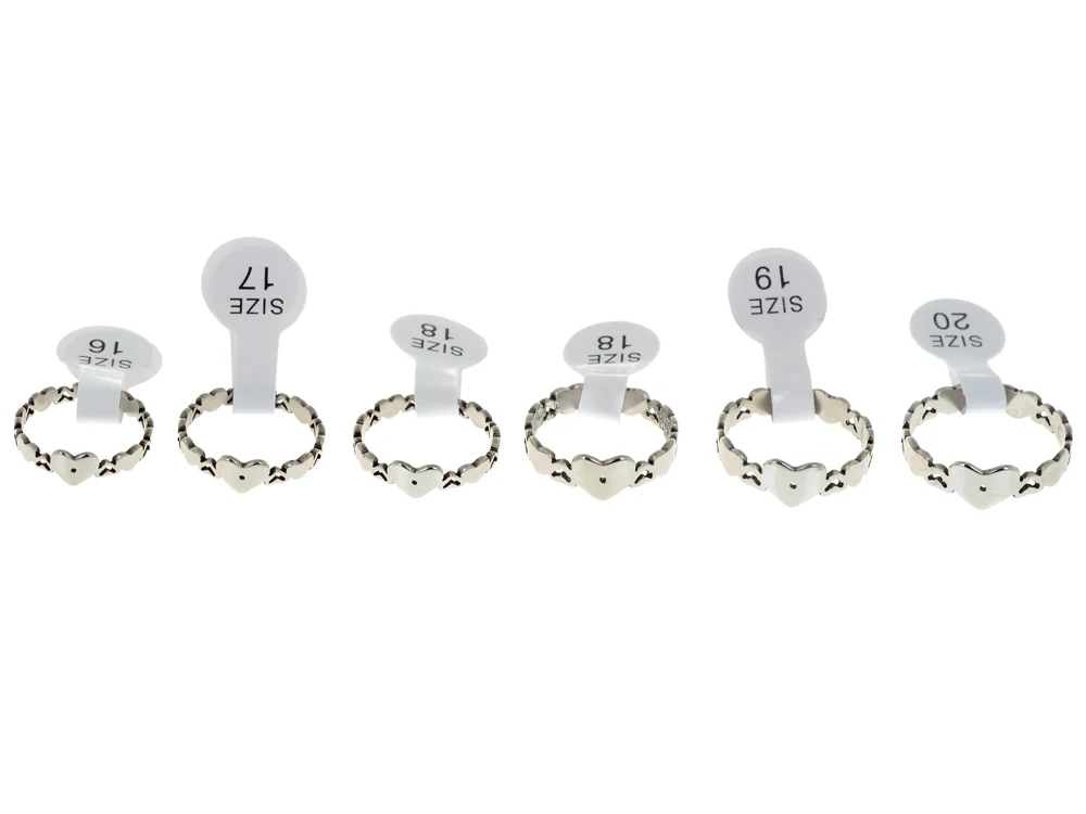 

12pcs/lot wholesale Lots Stainless Steel Rings Sweet Lovely Exquisite Hollow Heart Shape Beautiful Pattern Fashion For Women Gir