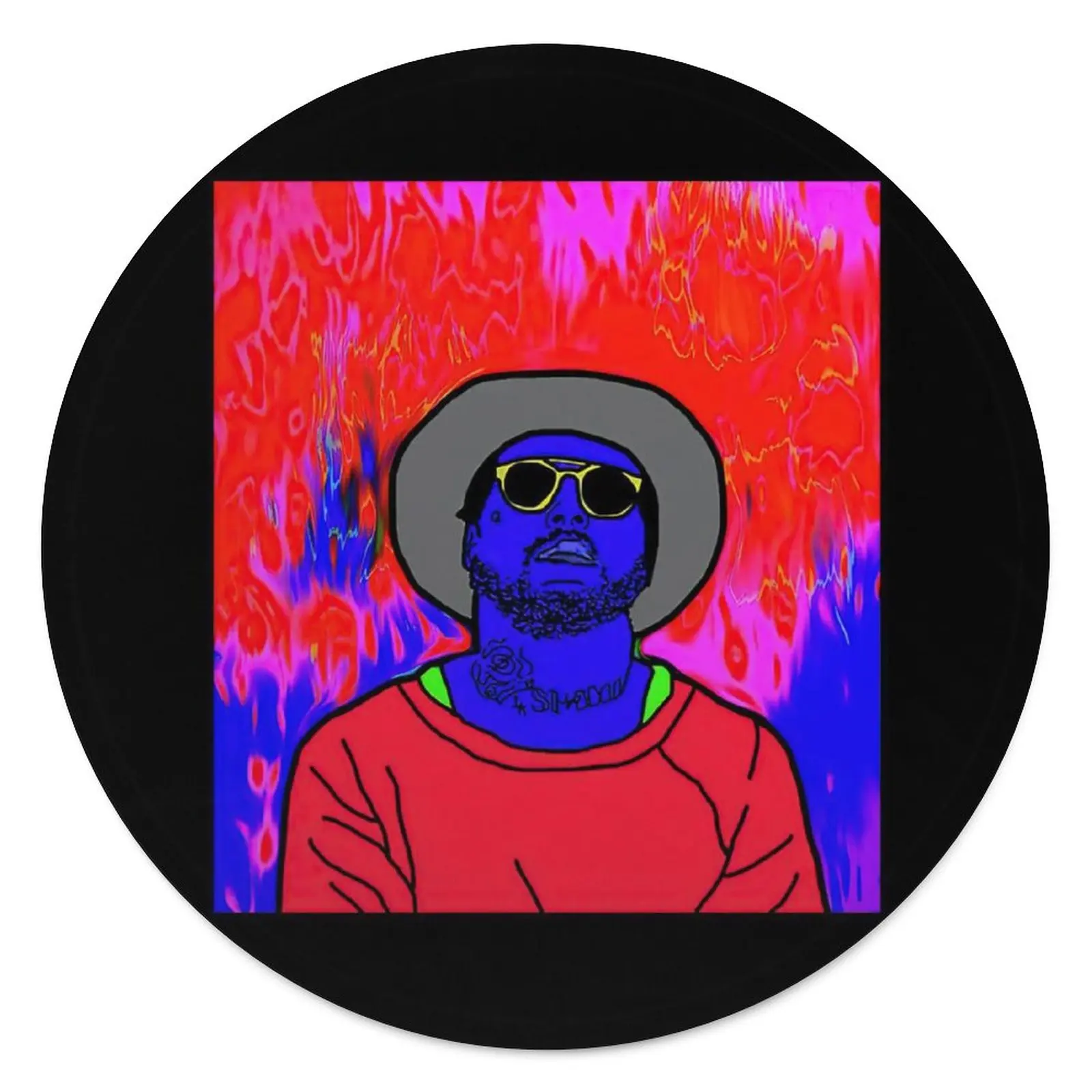 

Модное удобное круглое флисовое летнее мягкое одеяло Yung Lean покрывало