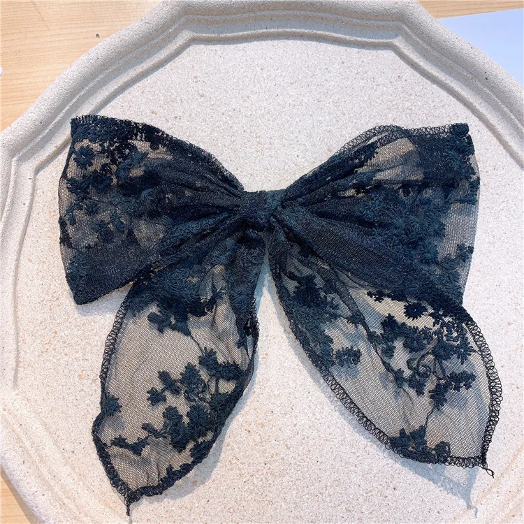 Модные кружевные заколки для волос с кисточками и бантом милая повязка на голову