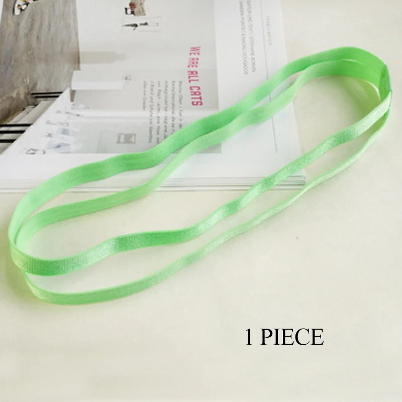 1 Pc Apple Green 3 шт., Модный женский Блестящий эластичный ободок на голову, повязка для волос, резинка для волос, повязка на голову для девочек, двойные резинки для волос, аксессуары для волос - Цвет: 1 Pc Apple Green