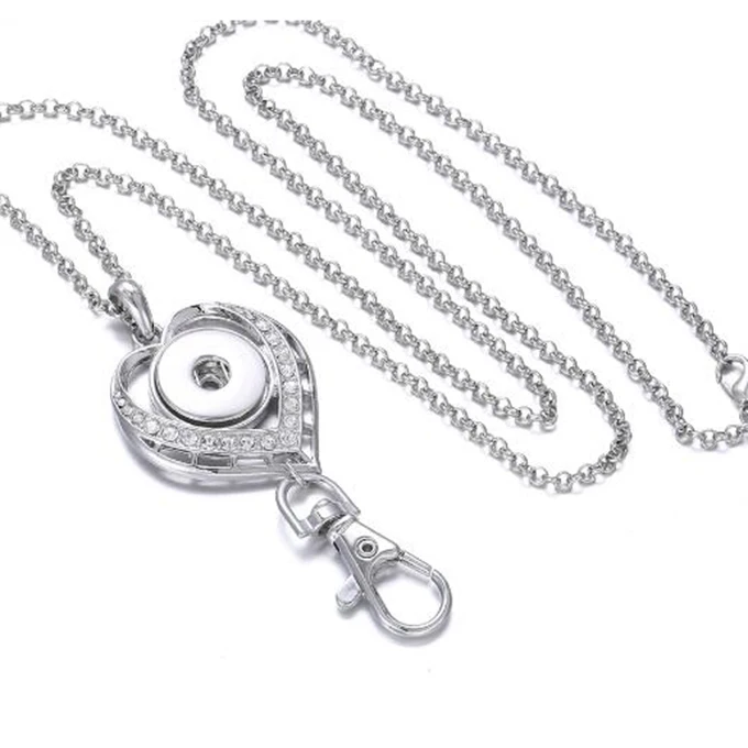Оснастки ювелирные изделия кулон с кнопкой &amp ожерелье для женщин кристалл