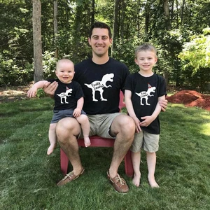 Father Mother and Daughter Son Summer Tshirt Suits Family Matching Clothes Mama Papa And Bebe Clothing Baby Boy Girl Tshirt
