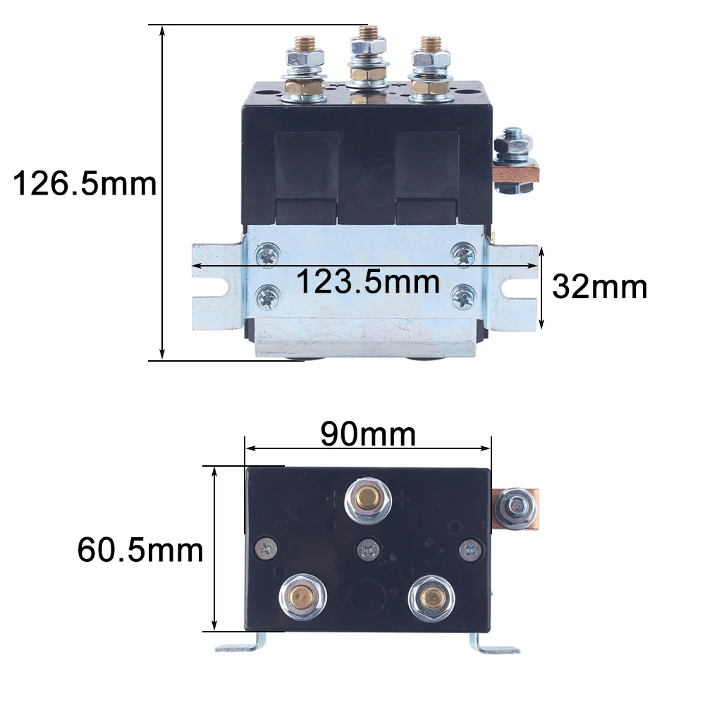 ZJWT200A DC182 CZWT200A 2NO2NC 2spdt 12V24V 36V48V 60V72V DC прямой обратный контактор для вилочного