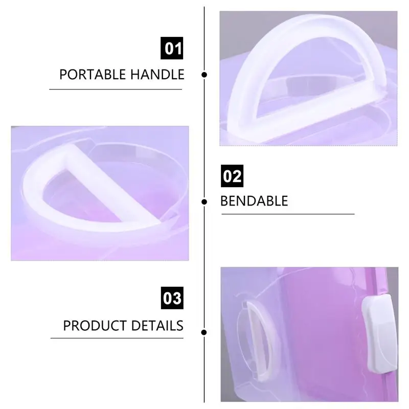 1 шт. 8 дюймов квадратная прозрачная практичная портативная прочная коробка для