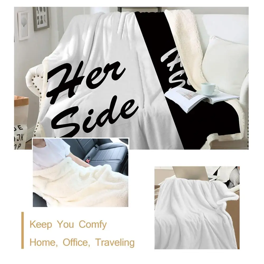 Покрывало для кровати His &amp Her классическое плюшевое покрывало пар путешествий